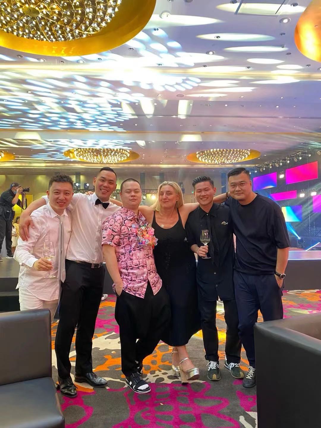 Valerio Li with colleagues at the LVMH Fashion Group Annual Dinner 2021